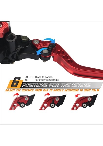 Motosiklet Gideri Ana Silindir Kolları 22MM Gidon Için Hidrolik Fren Pompası Debriyaj Ayarlanabilir El (Yurt Dışından) indirimleri