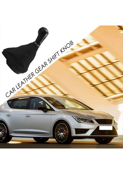 2pcs 5 Hızlı Araba Deri Vites Vites Düğmesi Çerçeve Dişli Kol Tozu Önyükleme Kapağı Koltuk Leon Iı/toledo Iıı Altea Xl (Yurt Dışından) fiyatları