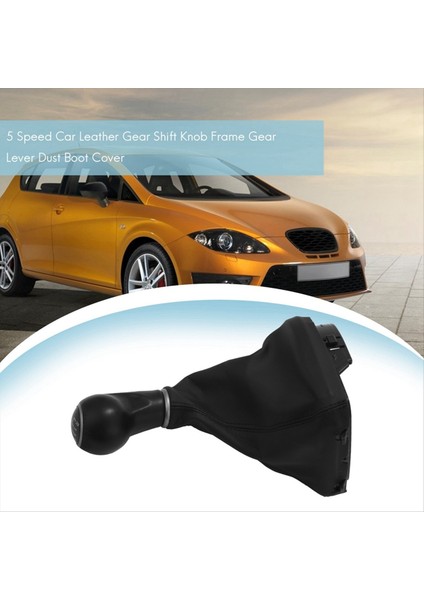2pcs 5 Hızlı Araba Deri Vites Vites Düğmesi Çerçeve Dişli Kol Tozu Önyükleme Kapağı Koltuk Leon Iı/toledo Iıı Altea Xl (Yurt Dışından) modelleri