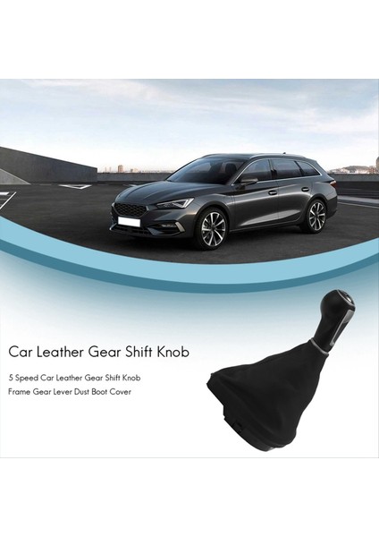 2pcs 5 Hızlı Araba Deri Vites Vites Düğmesi Çerçeve Dişli Kol Tozu Önyükleme Kapağı Koltuk Leon Iı/toledo Iıı Altea Xl (Yurt Dışından) fırsatları