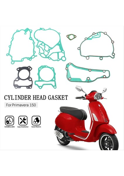 Motosiklet Motor Silindir Kafa Contaları Şanzıman Krank Kordalı Yağ Deposu Tan Contası Sprint Primavera 150 (Yurt Dışından) fiyatları