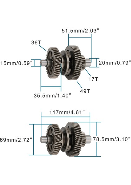 Motosiklet Motor Şanzıman Dişlisi 200CC Dış Kutu Mil Dişası ATV200 Atv 200 Li Yepyeni Aksesuarlar (Yurt Dışından) fiyatları