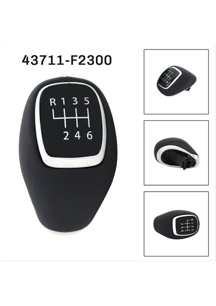 6 Hızlı Diş Düğmesi Tutucu Dişli Vites Knob 3711F2300 43711-F2300 Hyundai I30 Elantra Solaris Venue 2016-2019 (Yurt Dışından)
