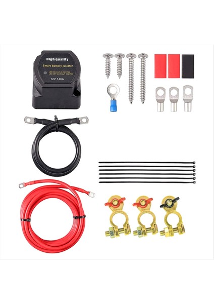12V 140AMP Çift Pil Izolatörü Vsr Hassas Röle ve Kablo Kablosu Kiti Çift Pil Deniz Otomobil Için Otomatik Şarj Cihazı (Yurt Dışından) modelleri