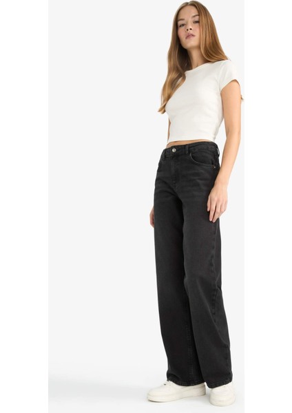 Straight Wide Yüksek Bel Uzun Jean Pantolon F2952AX25WN modelleri