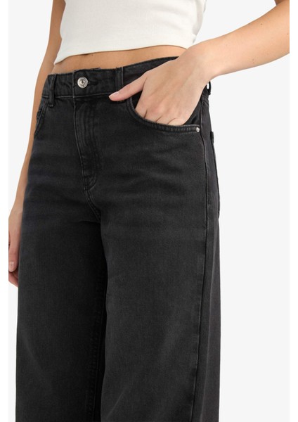 Straight Wide Yüksek Bel Uzun Jean Pantolon F2952AX25WN indirimleri
