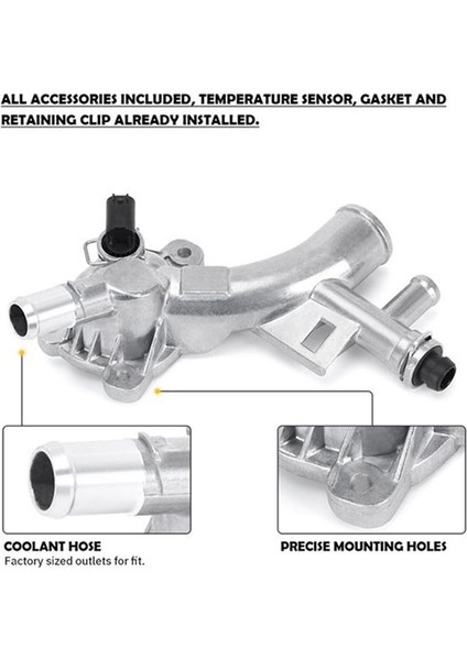 Motor Soğutucu Gövde Su Çıkışı Alüminyum Hortum Chevy Cruze Sonic Trax ve Buick 1 4l - 25193922 13251447 (Yurt Dışından) modelleri