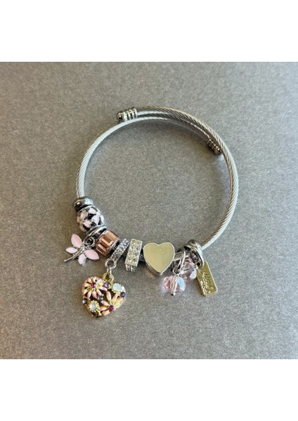 V Eski Giyim Kalp Papatya Bileklik Niche Hafif Lüks, Yüksek Ka, Kişisel Tasarım, Her Kombinle Uyumlu Açılabilen Bileklik Tüyü (Yurt Dışından) modelleri