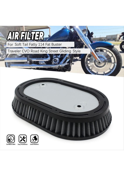 Harley Softail Fat Boy Street Bob Touring Road King Için Motosiklet Hava Filtresi Hava Emme Filtre Elemanı (Yurt Dışından) fırsatları