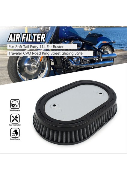 Harley Softail Fat Boy Street Bob Touring Road King Için Motosiklet Hava Filtresi Hava Emme Filtre Elemanı (Yurt Dışından) indirimleri
