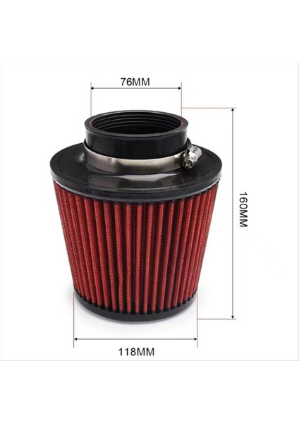 Evrensel Araba Akışı Emme Hava Filtresi 76MM Araç Kafası Kısa Hava Filtreleri Aksesuarlar (Yurt Dışından) modelleri