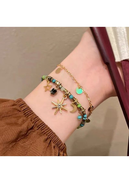 Retro Boncuklu Katmalı Bileklik (Yurt Dışından) fiyatları