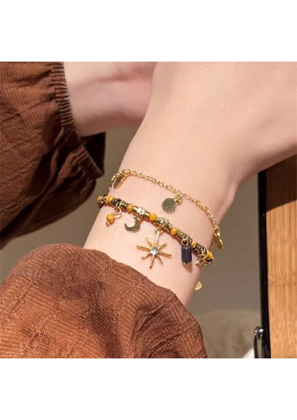 Retro Boncuklu Katmalı Bileklik (Yurt Dışından) fırsatları