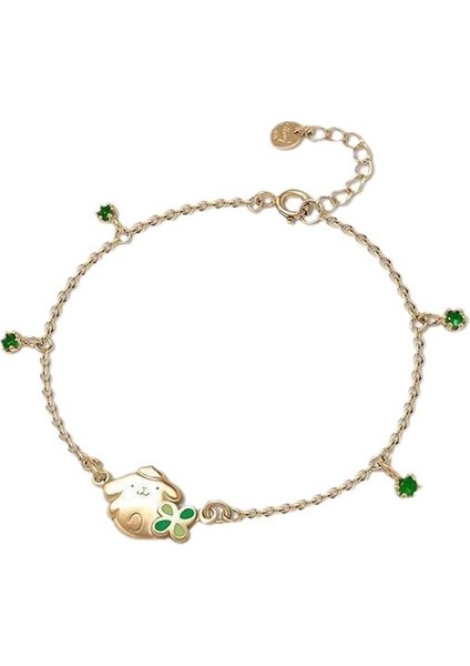 Sanrio Pompom Lucky Clover Bileklik Kadın (Yurt Dışından)