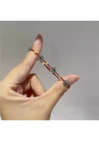 Küçük Para Madeni Parası Kırmızı Ipli Bileklik (Yurt Dışından)