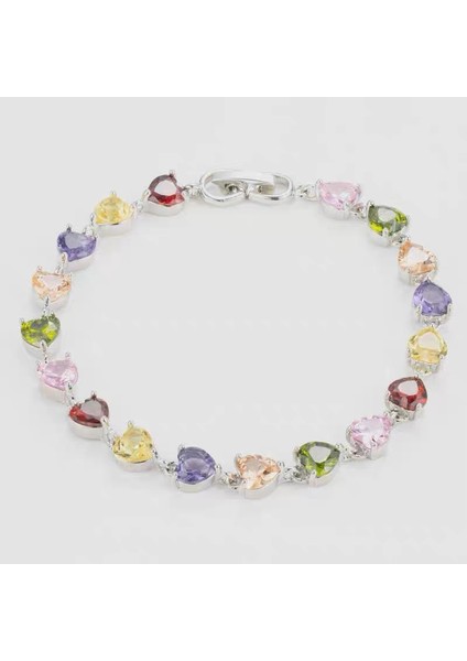 Süper Parlayan Tam Elmas Kalp Bileklik (Yurt Dışından)