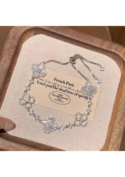 Süper Parlayan, Şirin Pembe Minik Çiçekli Bileklik, Kadınlar Için Hafif Lüks ve Çok Yönlü Çiçekli Tasarım, 2025 Model, Yakın Arkadaşların Doğum Günü Si (Yurt Dışından) modelleri