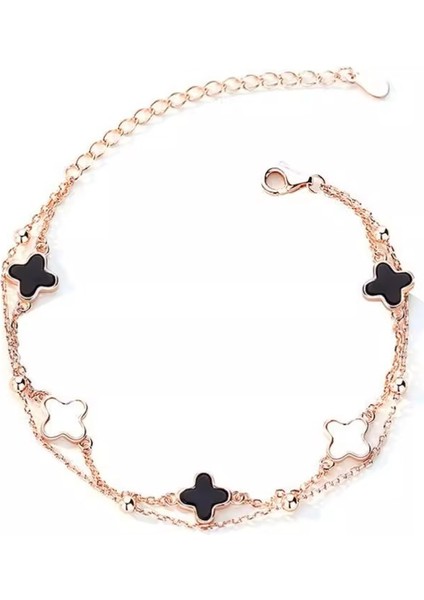 925 Gümüş Dört Yapraklı Yonca Bileklik Kadın (Yurt Dışından) fiyatları