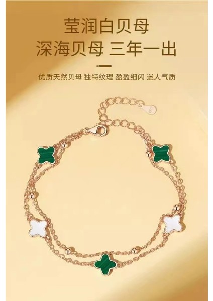 925 Gümüş Dört Yapraklı Yonca Bileklik Kadın (Yurt Dışından) fırsatları