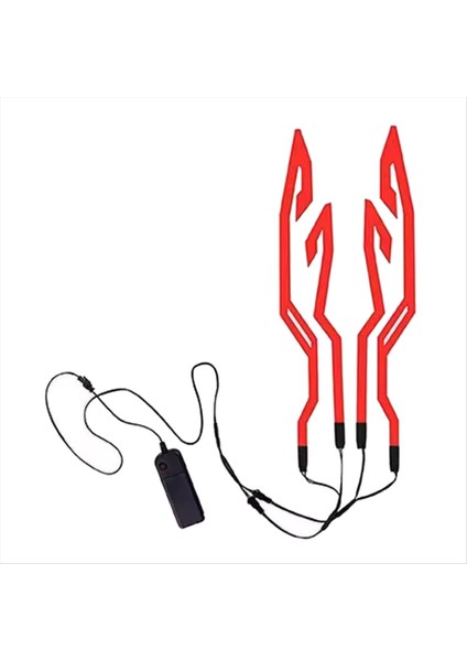 Motosiklet Bisiklet Kask LED Soğuk Işık Şeridi Yanıp Sönen Uyarı Işıkları Trim Sticker Gece Sürme Kask Lambası Şerit (Yurt Dışından)