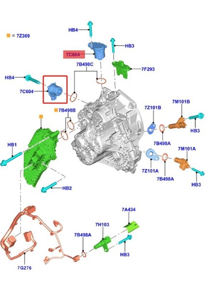 DCT250 Otomatik Şanzıman Debriyaj Aktüatör Motor AE8Z-7C604-A Ford Focus Fiesta 2011-2019 Dps6 (Yurt Dışından) modelleri