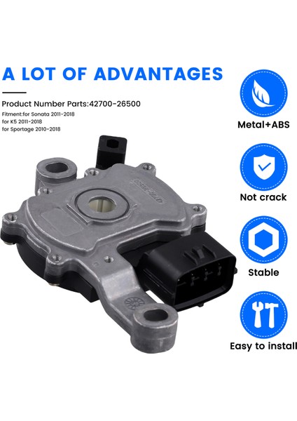 Araba Nötr Güvenlik Anahtarı Şanzıman Nötr Anahtar Sensörü 42700-26500 Hyundai Sonata 2011-2018 Kıa K5 Sportage (Yurt Dışından) fırsatları