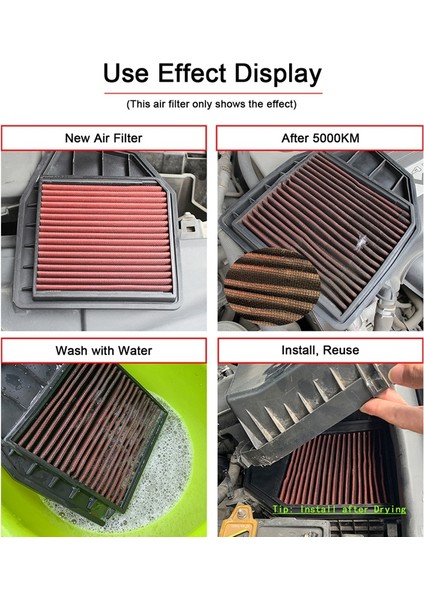 Hava Filtresi Akış Yedek Soğuk Hava Alımı Bmw F25 F11 F10 X5 E70 535I 640I 740I X3 X4 Yıkanabilir Filtre (Yurt Dışından) indirimleri