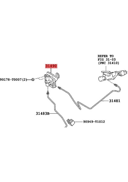 Toyota Fortuner Için Araba Debriyaj Dağıtım Valfi 31490-0K010 Hilux Vigo Innova KUN40 2005-2016 Debriyaj Akümülatörü (Yurt Dışından) fırsatları