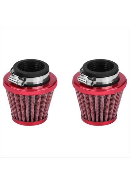 2x 38MM Hava Filtresi Alım Indüksiyon Kiti Off-Road Motosiklet Için Evrensel Atv Dört Kir Çukur Bisiklet Başı Hava Filtresi Kırmızı (Yurt Dışından)