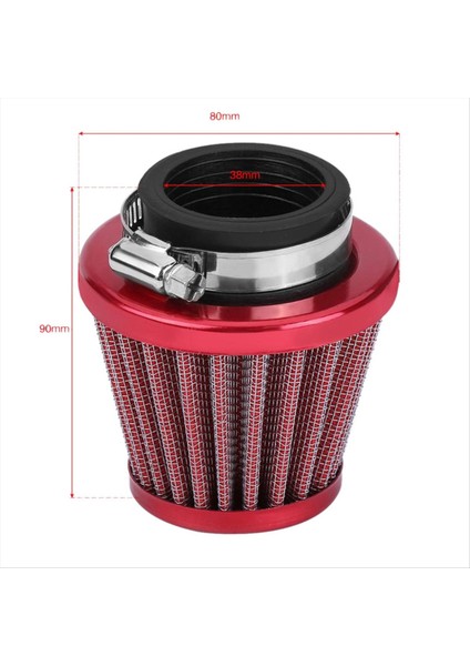 2x 38MM Hava Filtresi Alım Indüksiyon Kiti Off-Road Motosiklet Için Evrensel Atv Dört Kir Çukur Bisiklet Başı Hava Filtresi Kırmızı (Yurt Dışından) fırsatları