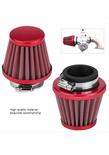 2x 38MM Hava Filtresi Alım Indüksiyon Kiti Off-Road Motosiklet Için Evrensel Atv Dört Kir Çukur Bisiklet Başı Hava Filtresi Kırmızı (Yurt Dışından) indirimleri