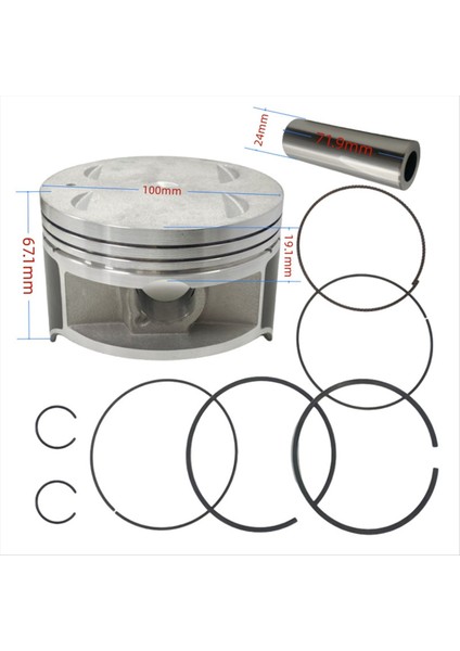 100MM Motor Piston Parçaları Kiti Silindir Piston Conta Kiti Kawasaki Için Klr 650 KLR650 Tengai 2008-2018 (Yurt Dışından) modelleri