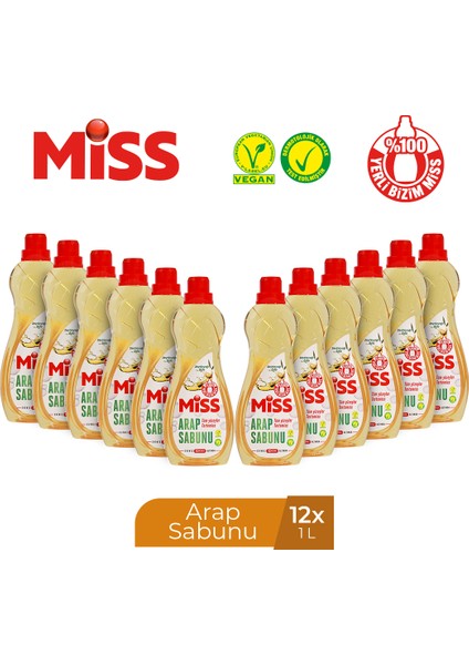 Sıvı Arap Sabunu 1 L x 12 Adet