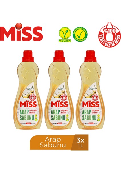 Sıvı Arap Sabunu 1000 ml x 3 Adet