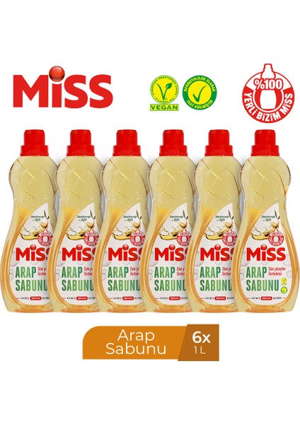 Sıvı Arap Sabunu 1000 ml x 6 Adet