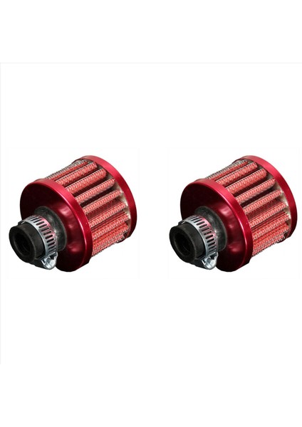 2pcs 12MM Hava Filtresi Koni Yağ Geri Kazanımı Buhar Arabası Motosiklet Kırmızı (Yurt Dışından)