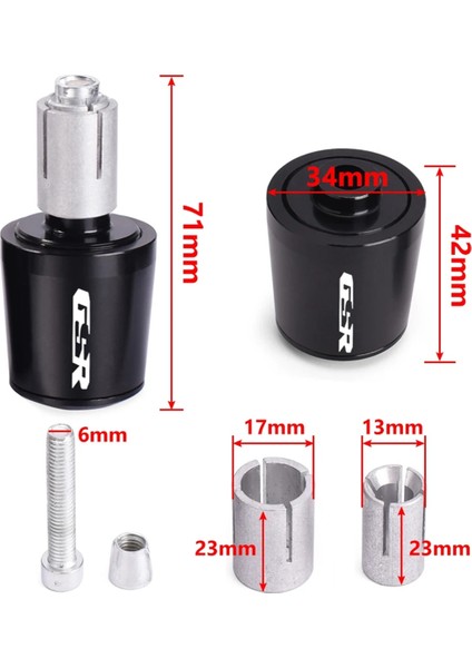 Suzuki GSR400 GSR600 GSR750 Gsr 400 600 750 Motosiklet Gidon Tutacakları Uç Tapaları Gidon Kapağı (Yurt Dışından) fiyatları