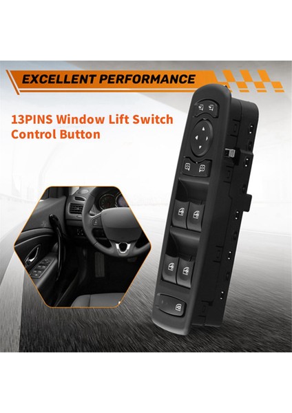 Renault Megane Laguna 2008-2016 Için Yeni 13 Pıns Pencere Ana Kontrol Anahtarı 809610006R 25400-0015R Elektrikli Pencere Regülatörü (Yurt Dışından) fiyatları