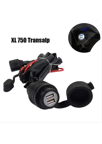 Çift USB Soket Şarj Soketi Honda Transalp Xl 750 2023 2024 USB Şarj Adaptörü Aksesuarları (Yurt Dışından) fırsatları