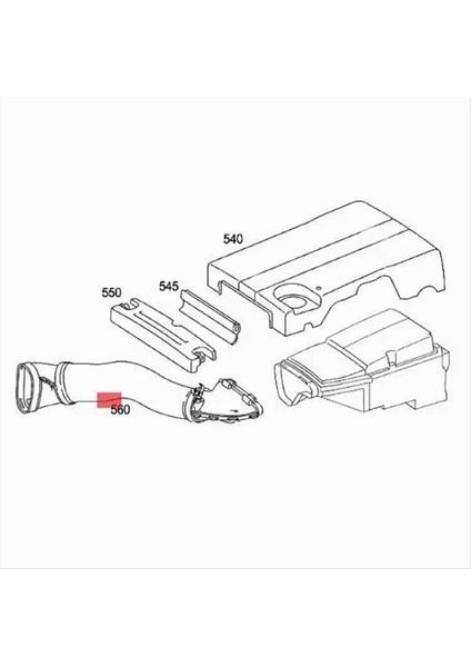 Mercedes Için Araba Hava Emme Hortumu Benz MB Slk Sınıfı R171 SLK200 2004-2011 Hava Filtre Emme Tüpü 2710941382 A2710941382 (Yurt Dışından) fiyatları