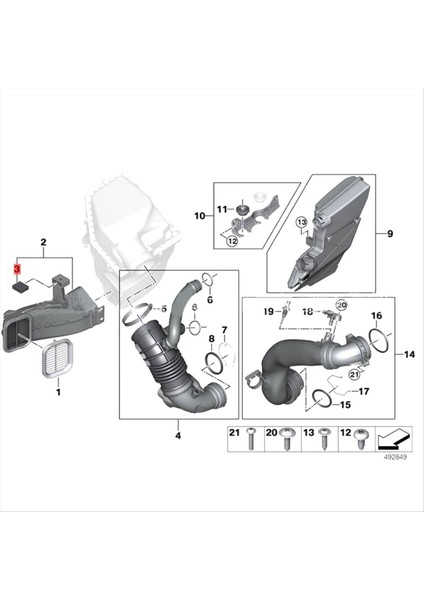 13718651955 Bmw 7serıes 5serıes 8serıes X7 Motor Emme Borusu Için Araba Emme Kanalı (Yurt Dışından) fırsatları