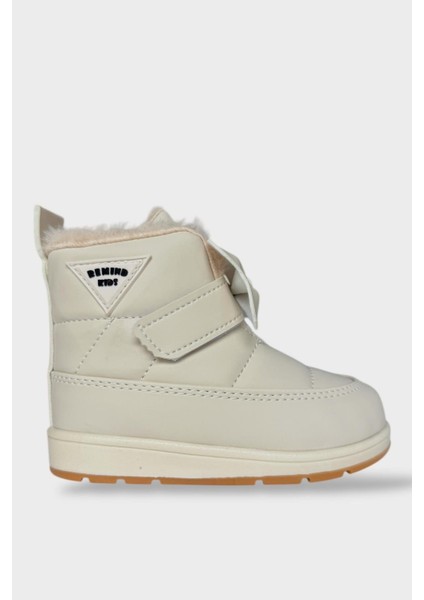 İçi Kürklü Cırtlı Kız Çocuk Bebek Ayakkabısı BEJ