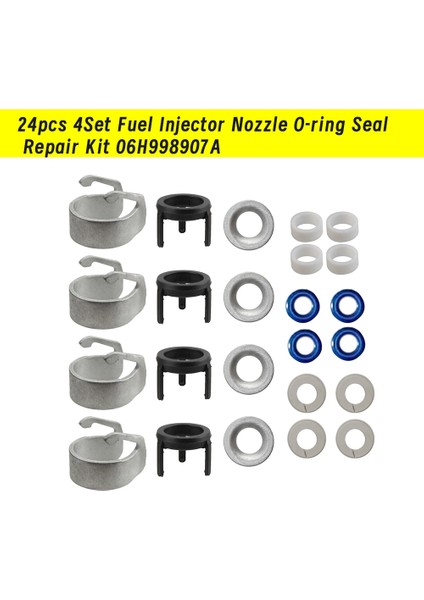 24PCS/4SET Yakıt Enjektör Nozul O-Ring Conta Onarım Kiti 06H998907A Audi A4 Q5 Vw Golf Jetta cc 1 8 2 0t 06J998 907A (Yurt Dışından) modelleri