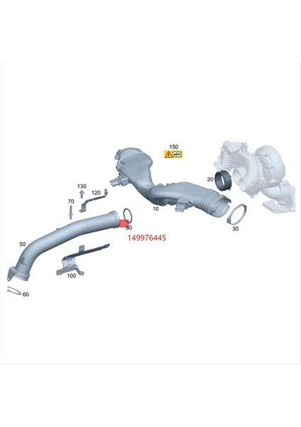 Yeni Li Araba Emme Borusu O-Ring A0149976445 A0279979948 Mercedes-Benz Bmw Otomobil Parçaları (Yurt Dışından) fırsatları