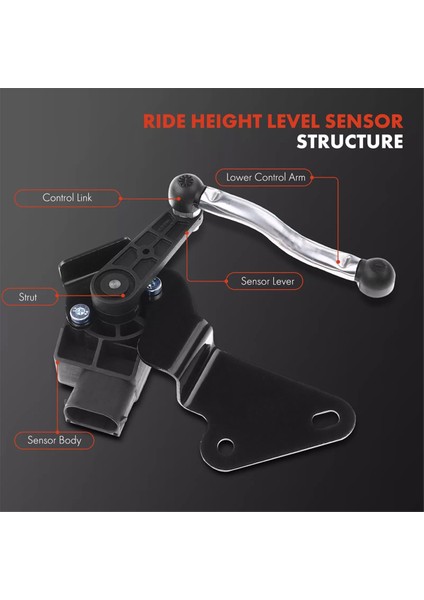 Arka Sol Süspansiyon Sürüş Liği Seviyesi Sensörü 56029617AC Dodge Ram 1500 2013 2014 56029617AA Gövde Sensörü Braketi (Yurt Dışından) modelleri