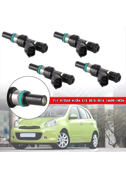 4pcs Yakıt Enjektörleri FBY11H0 FBY1010 Nissan Micra K13 2010-2016 16600-1HC0A (Yurt Dışından) fırsatları