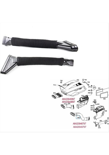 Sol Hava Temizleyici Emme Borusu A6420948797 Mercedes Benz W166 X166 ML350 GL350 (Yurt Dışından) indirimleri