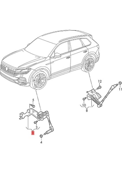 4M0941286D Ön Far Sıvı Seviye Sensörü Vw Touareg Için 18-24 Audi Q7 Q8 Sq7 Sq8 E-Tron Gövde Liği Sensörü (Yurt Dışından) modelleri