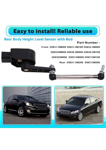 Hyundai Equus Genesis Için Rod 55830-3M200 55830-3M300 ile Arka Gövde Yüksekliği Seviyesi Sensörü 08-14 55832-3M000 55831-3M000 (Yurt Dışından) fiyatları