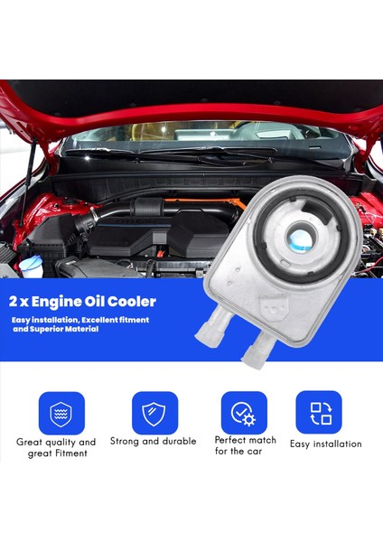 2 Pcs Kia Optima Için Motor Yağı Soğutucu Sorento Sportage 2 0l 2 4l 2016-2020 Parça Numarası 264102G001 26410-2G001 (Yurt Dışından) fırsatları